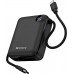 Портативный аккумулятор Sandberg 10000mAh 20W PD QC3.0 USB-C In / Out PowerThru with built-in 2xUSB-C cables