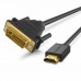 Перехідник UGREEN HDMI to DVI 2K Cable Male to Male чорний 1.5m Перехідник UGREEN HDMI to DVI 2K Cable Male to Male чорний 1.5m