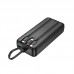 Зовнішній акумулятор HOCO J132A Sabio 22.5W+PD20W fully compatible power bank with 3 cables(20000mAh) чорний