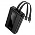 Зовнішній акумулятор HOCO J162A Full power 22.5W+PD20W fully compatible power bank with two cables(20000mAh) чорний