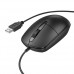 Дротова оптична USB мишка BOROFONE BG17 Morning business wired mouse чорна