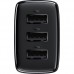 Мережевий зарядний пристрій Baseus Compact Charger 3-USB 17W EU чорний CCXJ020101