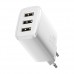 Мережевий зарядний пристрій Baseus Compact Charger 3-USB 17W EU білий CCXJ020102