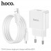 Мережевий зарядний пристрій HOCO C106A Leisure 1USB/2,1A/Micro cable білий Мережевий зарядний пристрій HOCO C106A Leisure 1USB/2,1A/Micro cable білий