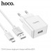 Мережевий зарядний пристрій HOCO C106A Leisure 1USB/2,1A/Micro cable білий Мережевий зарядний пристрій HOCO C106A Leisure 1USB/2,1A/Micro cable білий