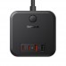 Мережевий зарядний пристрій Baseus PowerCombo Cube Power Strip 3AC+2U+2C 30W 1.5m EU чорний E00066400117-00