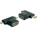 Переходник mini-Hdmi папа - micro-Hdmi папа - Hdmi мама