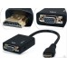 Конвертер Hdmi папа на Vga мама 30 см с аудио