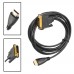 Шнур кабель HDMI штекер (папа) - DVI штекер (папа) диаметр 1.5м чёрный