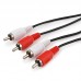 Шнур соединительный 2RCA х 2RCA 150 см кабель 2 на 2 тюльпана