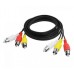Шнур соединительный 3*RCA х 3*RCA кабель 3 тюльпана 1.2м