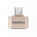 Переходник Remax Otg MicroUSB 8-046 Адаптер юсб мама - микро папа золотистый