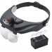 Бинокулярные монтажные очки Magnifier 81001-F лупа с подсветкой