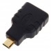 Переходник штекер micro Hdmi - гнездо Hdmi gold в блистере