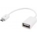 Кабель Шнур - переходник OTG (мама USB A - папа micro-USB 5pin) 0.2метра