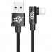 USB кабель Baseus MVP iPhone 7 8 X (L Shape) угловой чёрный 1м