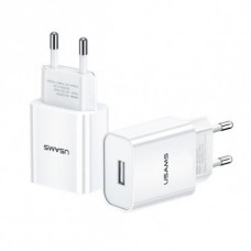 Сетевое зарядное устройство Usams US-CC075 T18 Single USB Travel Charger (EU) White (CC075TC01)