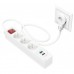 Сетевой удлинитель Hama 3XSchuko 3G*1.5мм 1.4м USB-C/A, PD/QC White (00133757)