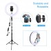 Держатель с кольцевым освещением Bluetooth 12" YQ-320b light set (Kit1)  |170cm Stand, USB Powered, 3000-6500K|