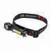 Фонарик налобный LED RL-211 |Type-C, XPE LED+COB, Magnetic fix torch|