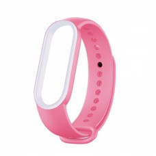 Ремешок Silicone Line Xiaomi Mi Band 6 pink/white