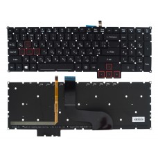 Клавиатура Acer Predator 15 G9-591 G9-591G G9-591R G9-592 G9-593 17 G5-793 G9-791 G9-792 черная без рамки подсветка прямой Enter Original PRC (0KN0-EX1UA12)