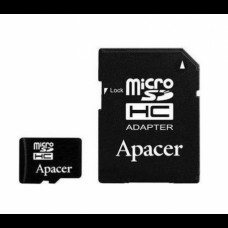 Карта памяти Apacer 16GB microSDHC C10 UHS-I + SD (AP16GMCSH10U1-R)