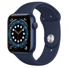Apple Watch Series 6 44mm (GPS) Blue Aluminum Case with Deep Navy Sport Band (M00J3UL/A)