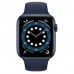 Apple Watch Series 6 44mm (GPS) Blue Aluminum Case with Deep Navy Sport Band (M00J3UL/A)