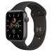 Apple Watch SE 44mm (GPS+LTE) Space Gray Aluminum Case with Black Sport Band (MYER2)