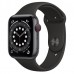 Apple Watch Series 6 44mm (GPS+LTE) Space Gray Aluminum Case with Black Sport Band (M07H3)