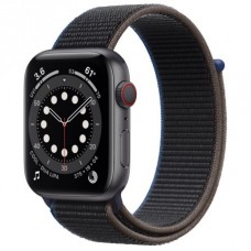 Apple Watch SE 44mm (GPS+LTE) Space Gray Aluminum Case with Charcoal Sport Loop (MYEU2/MYF12)