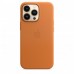 Чехол Apple iPhone 13 Pro Leather Case with MagSafe Golden Brown (MM193)