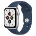 Apple Watch SE 44mm (GPS) Silver Aluminum Case with Abyss Blue Sport Band (MKQ43)