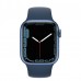 Apple Watch Series 7 41mm (GPS+LTE) Blue Aluminum Case with Abyss Blue Sport Band (MKHC3)