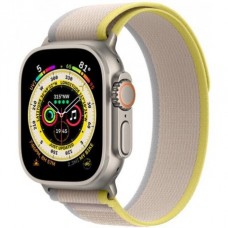 Apple Watch Ultra 49mm (GPS+LTE) Titanium Case with Yellow/Beige Trail Loop - S/M (MNHK3/MNHD3)