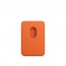 Чехол-Бумажник Apple iPhone Leather Wallet with MagSafe Orange (MPPY3)