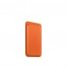 Чехол-Бумажник Apple iPhone Leather Wallet with MagSafe Orange (MPPY3)