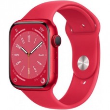 Apple Watch Series 8 45mm (GPS) (Product)Red Aluminum Case with (Product)Red Sport Band - Size M/L (MNUU3)