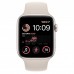 Apple Watch SE 44mm (GPS+LTE) Starlight Aluminum Case with Starlight Sport Band - Size S/M (MNTW3)