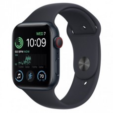 Apple Watch SE 2022 44mm (GPS+LTE) Midnight Aluminum Case with Midnight Sport Band - Size M/L (MNU03/MNTY3)