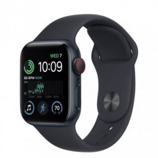 Apple Watch SE 2022 40mm (GPS+LTE) Midnight Aluminum Case with Midnight Sport Band - Size M/L (MNTN3)