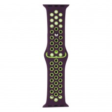 Ремешок для Apple Watch Nike 38/40/41 mm цвет 30, тёмно-фиолетовый / зелёный
