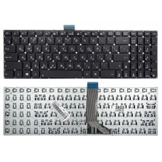 Клавиатура для Asus X502 X502C X502CA S500 S500C S500CA черная без рамки прямой Enter с креплением High Copy