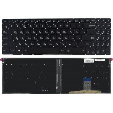 Клавиатура Asus M580GD M580VD M580VN N580VD N580GD N580VN X580VD X580VN черная без рамки подсветка прямой Enter PWR Original PRC (0KN1-291US12)