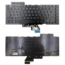 Клавиатура Asus ROG Zephyrus M GU502GV, S GX502GV GX502GW черная без рамки прямой Enter подсветка RGB UKR Original PRC (V184662DS1 UR)