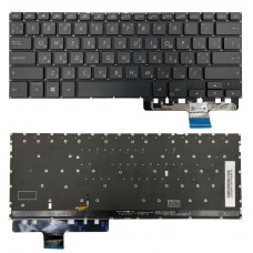 Клавиатура Asus ZenBook Pro 14 UX450FD UX480F черная без рамки прямой Enter подсветка PWR UKR Original PRC (0KN1-5T1UA13)