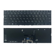 Клавиатура Asus ZenBook 14 UX433FA UX433FN UX433FL черная без рамки прямой Enter подсветка PWR UKR Original PRC (0KN1-5Z2UA13)
