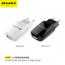 Адаптер сетевой AWEI Small Portable C-821 |1USB, 2A|