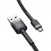 Кабель Baseus microUSB Cafule 1m/2.4A (CAMKLF-BG1) Black-Grey